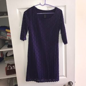 Plum lace dress